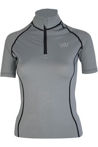 2022 Woof Wear Womens Short Sleeve Performance Riding Shirt WA0006 - Brushed Steel